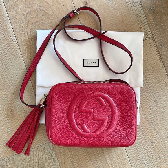 Gucci Handbags - GUCCI Soho Disco Bag Crossbody Red - Rare